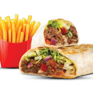 WRAPS(VEG OR CHICKEN)+POMMES+COLA